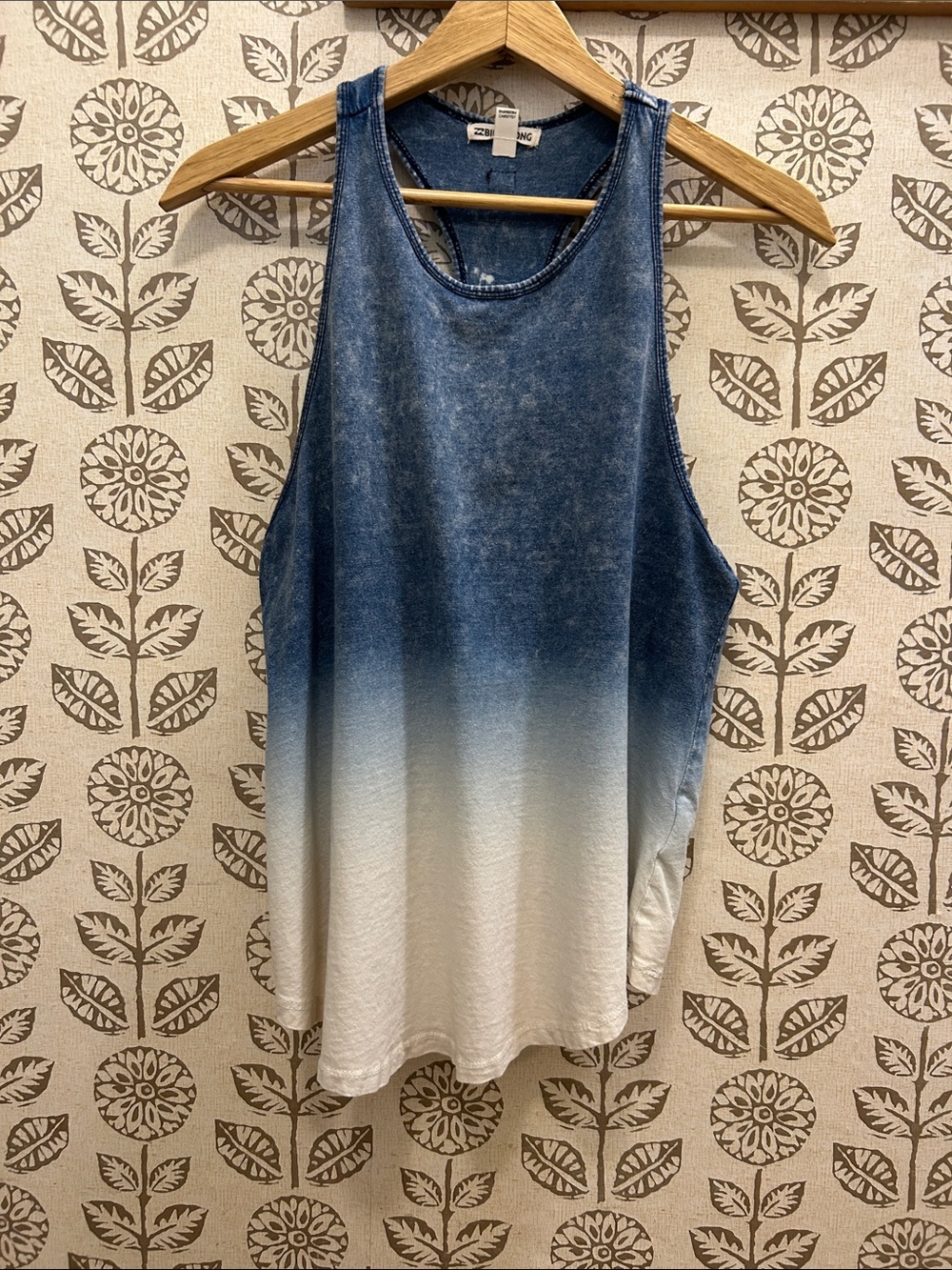 Washed Blue Ombre Tank Top
